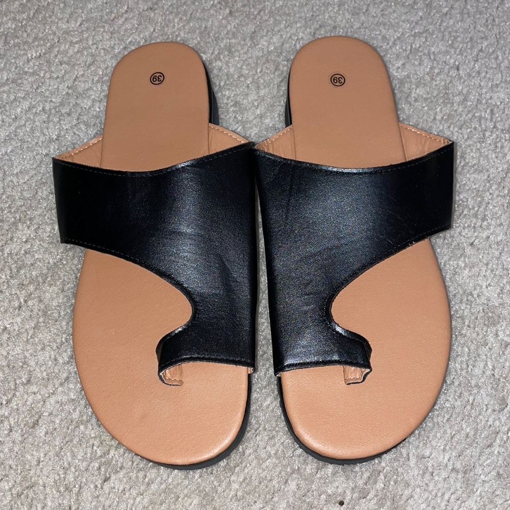 NEW Black Slip-on Sandals